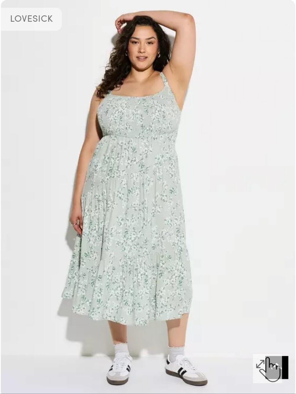 NWT LoveSick Tie-Back Midi Dress